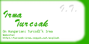 irma turcsak business card